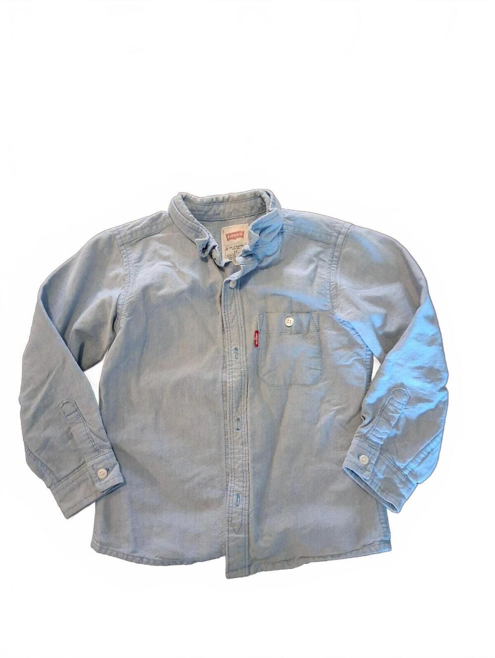 Levi's Lightweight Long Sleeve Button Up Chambray Boys Size 4
